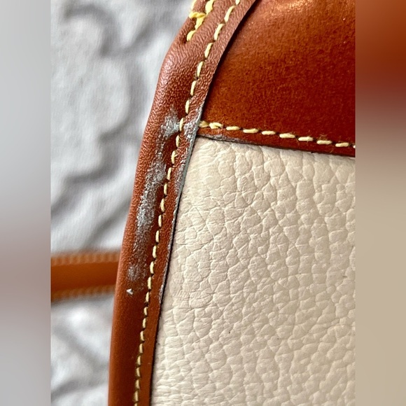 Hunt Club White & Brown Leather Crossbody Bag - Picture 13 of 15